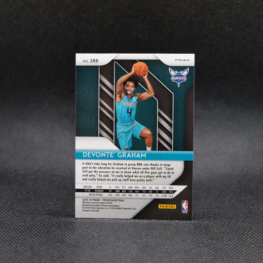 2018-19 Devonte' Graham Prizm #288 Red Wave Prizm Rookie Card