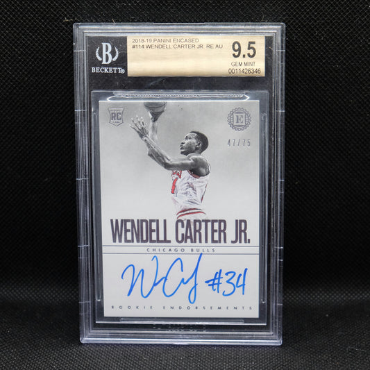 2018-19 Wendell Carter Jr. Encased #114 Rookie Endorsements /75 BGS 9.5 / BGS 10