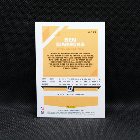 2019-20 Ben Simmons Donruss Purple Laser /15 #155