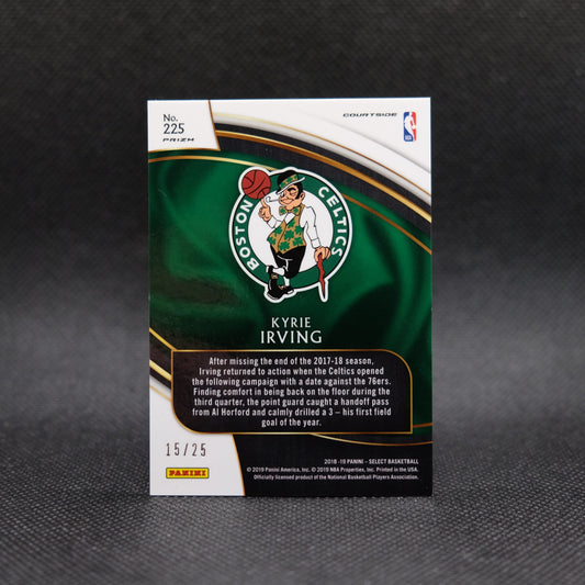 2017-18 Kyrie Irving Select #225 Courtside Tie Dye Checkerboard Prizm /25
