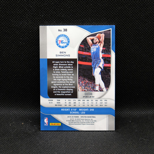 2019-20 Ben Simmons Spectra #38 Celestial Prizm /99
