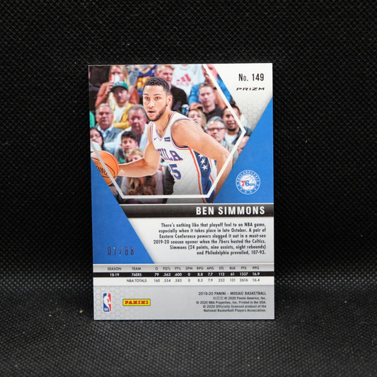 2019-20 Ben Simmons Mosaic #149 Red Choice Prizm /88