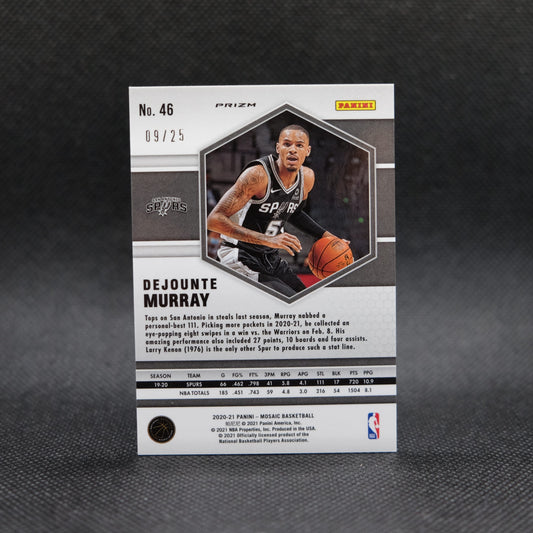 2020-21 Dejounte Murray Mosaic White Mosaic Prizm /25