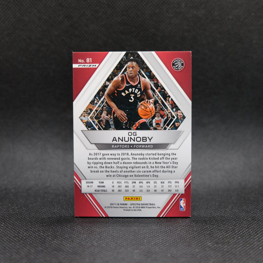 2017-18 OG Anunoby Spectra #81 Blue Fast Break Rookie Card /99