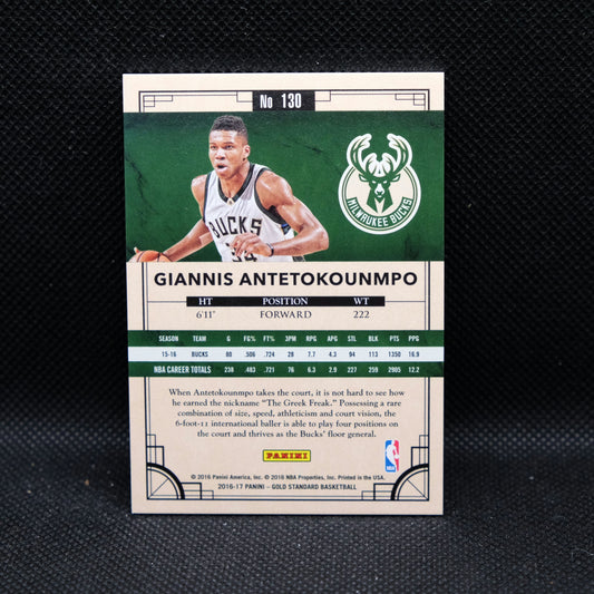 2016-17 Giannis Antetokounmpo Gold Standard #130 93/269