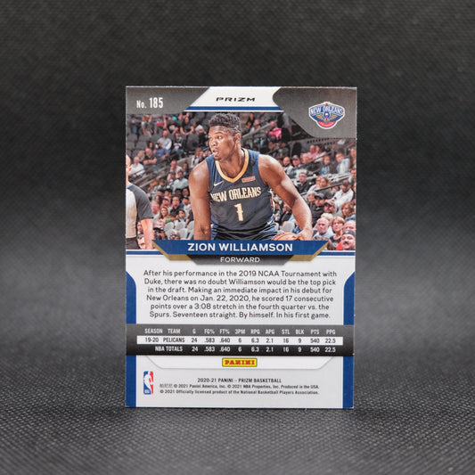 2020-21 Zion Williamson Prizm #185 Choice Blue Green Yellow Prizm