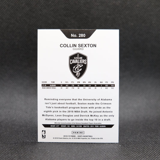 2018-19 Collin Sexton NBA Hoops #280 Silver/Holo #1/25 Rookie Card