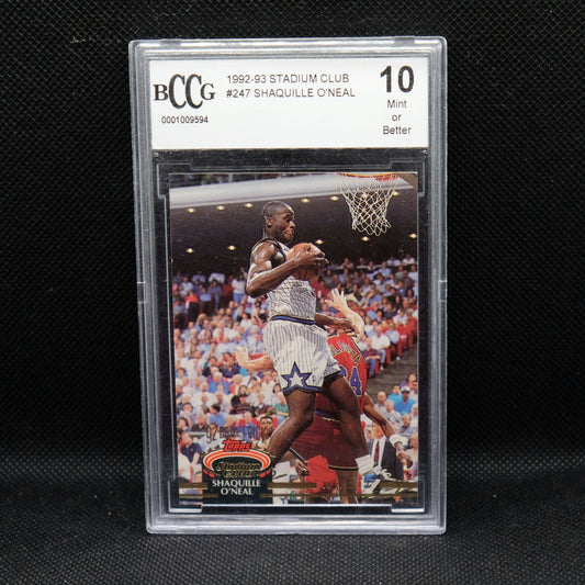 1992-93 Shaquille O'Neal Topps Stadium Club #247 BCCG 10 Rookie