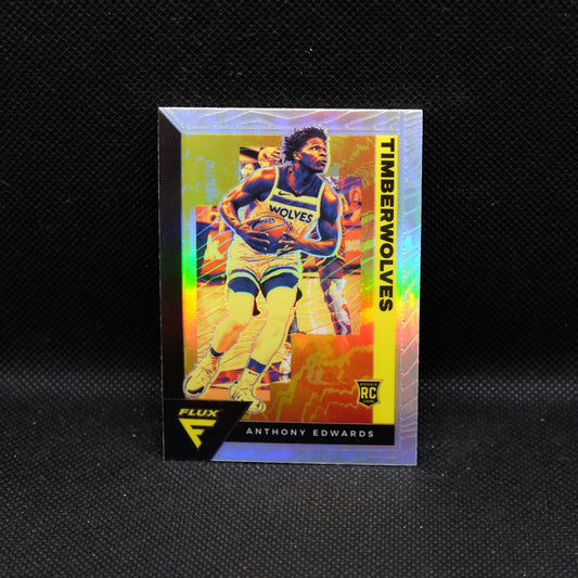 2020-21 Anthony Edwards Flux #202 Silver Prizm Rookie Card