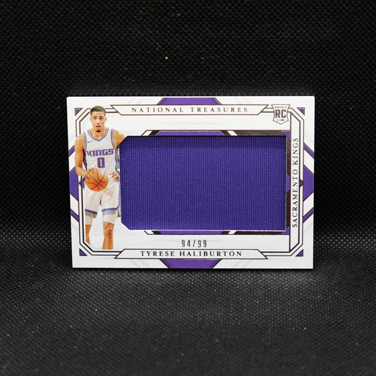 2020-21 Tyrese Haliburton Noir Rookie Jumbo Materials RMJ-TYH /99