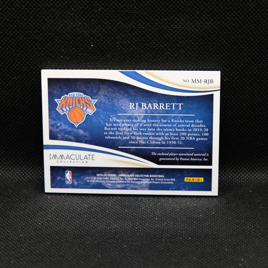2019-20 RJ Barrett Immaculate Massive Memorabilia MM-RJB /25 Rookie
