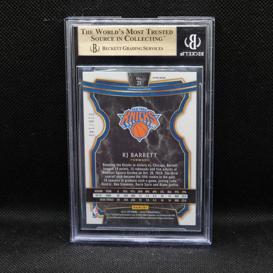 2019-20 RJ Barrett Select #21 White Prizm Rookie Card BGS 9.5 GEM MINT