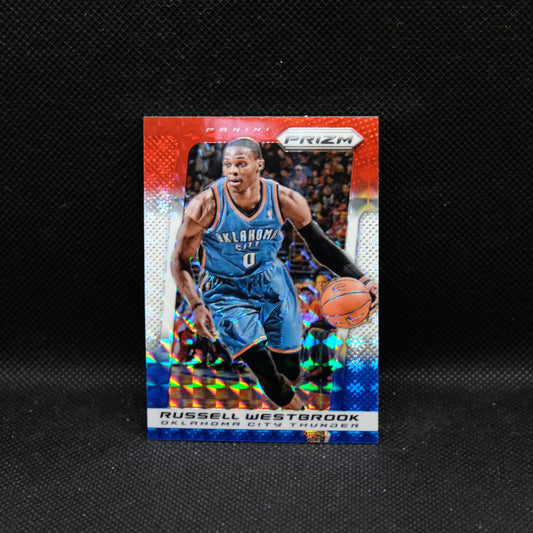 2013-14 Russell Westbrook Prizm #105 Red White Blue Mosaic Prizm