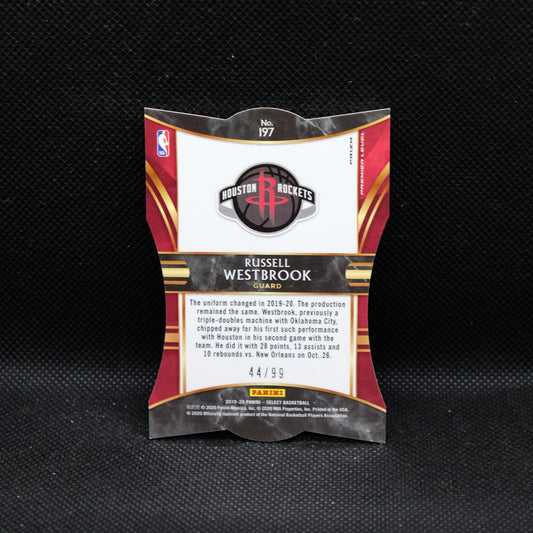 2019-20 Russell Westbrook Select Premier Level Purple Die Cut Prizm /99