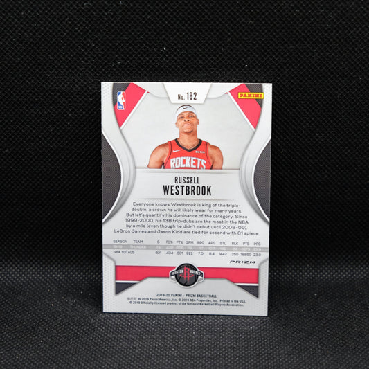 2019-20 Russell Westbrook Prizm #182 Blue Yellow Green Choice Prizm
