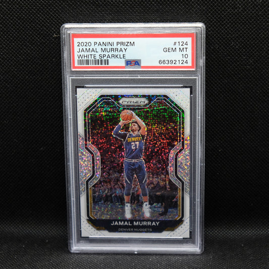 2020-21 Jamal Murray Prizm #124 White Sparkle Prizm PSA 10