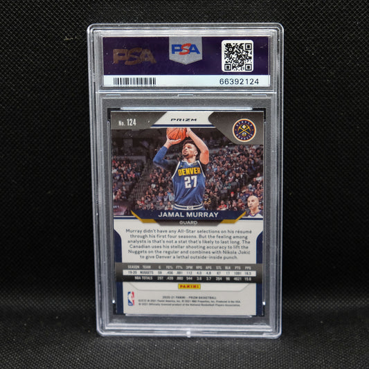 2020-21 Jamal Murray Prizm #124 White Sparkle Prizm PSA 10