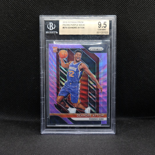 2018-19 Deandre Ayton Prizm #279 Purple Wave Prizm RC BGS 9.5