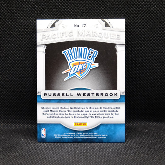 2018-19 Russell WestbrookCrown Royale Pacific Marquee SP
