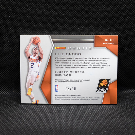 2018-19 Elie Okobo Select Gold Prizm Spectra Rookie Patch Auto /10