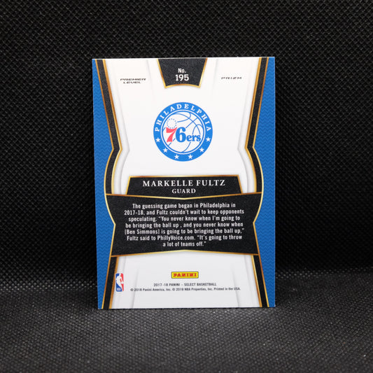 2017-18 Markelle Fultz Select #196 Zebra Prizm SSP Rookie Card