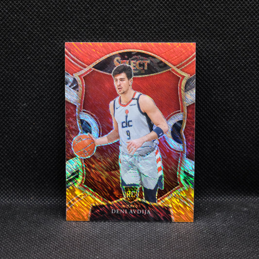 2020-21 Deni Avdija Select #69 Tri Colour Shimmer Prizm Rookie Card