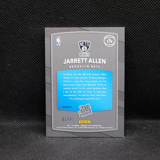 2017-18 Jarrett Allen Donruss Optic Rated Rookie Red Fast Break Prizm /85