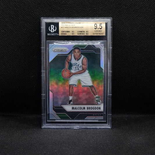 2016-17 Malcolm Brogdon Prizm #17 Silver Prizm Rookie Card BGS 9.5