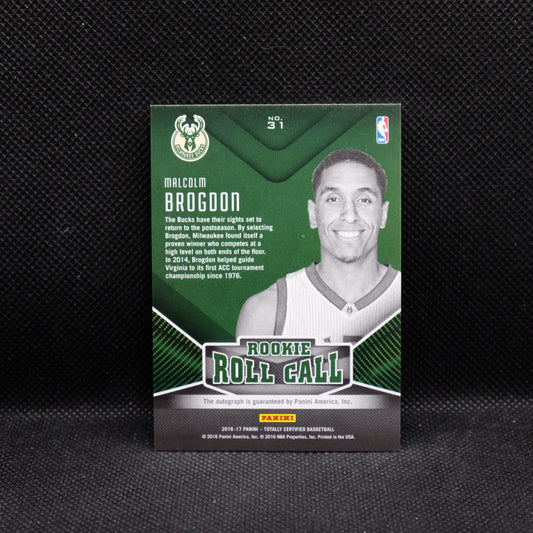 2016-17 Malcolm Brogdon Totally Certified Rookie Roll Call Autograph