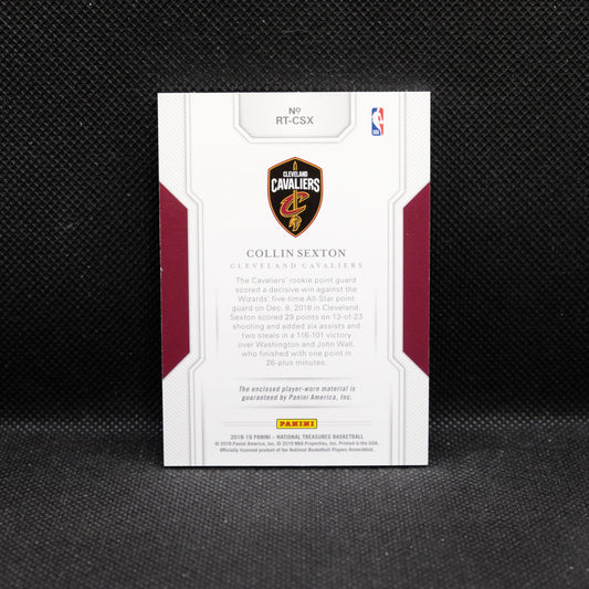2018-19 Collin Sexton National Treasures RT-CSX Rookie Patch /99