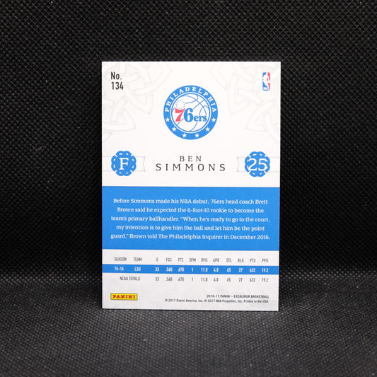 2016-17 Ben Simmons Excalibur #134 Viscount Rookie Card