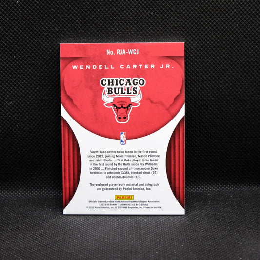 2018-19 Wendell Carter Jr. Crown Royale Rookie Jersey Auto RJA-WCJ /199