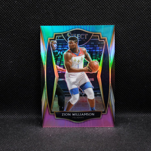 2020-21 Select Zion Williamson #126 Premier Level Green Purple Prizm /25