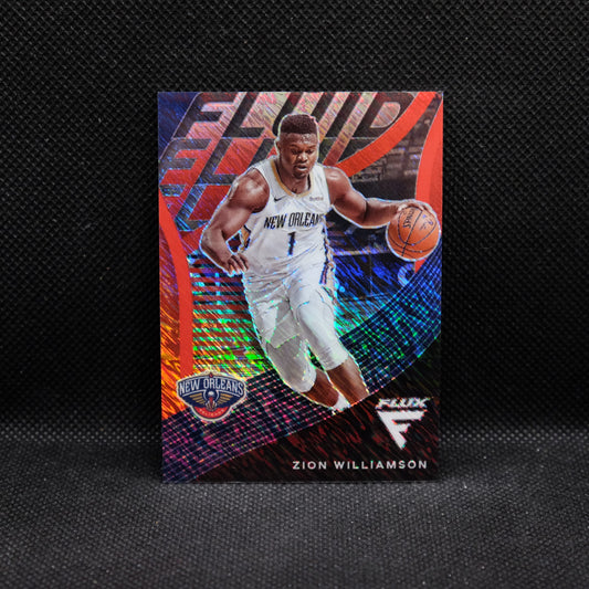 2020-21 Flux Zion Williamson Fluid Red Shimmer Prizm /25