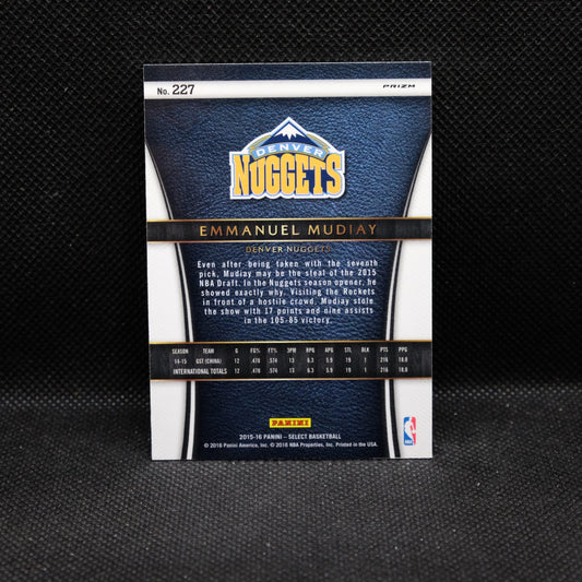 2015-16 Select Emmanuel Mudiay #227 Checkerboard Prizm Rookie Card