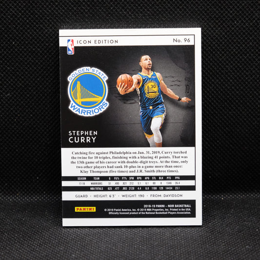 2018-19 Stephen Curry Noir #96 Icon Edition /85