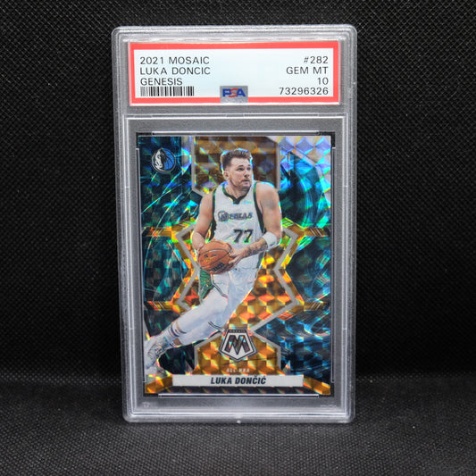 2021-22 Mosaic Luka Doncic #282 Genesis Prizm PSA 10 GEM MINT
