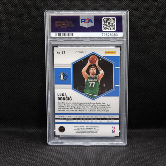 2020-21 Mosaic Luka Doncic #47 Genesis Prizm PSA 10 GEM MINT