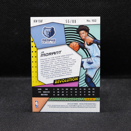 2019-20 Ja Morant Revolution #102 New Year Emerald Rookie Card /88