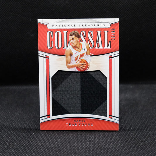 2019-20 Trae Young National Treasures Colossal Materials CLM-TYG /99