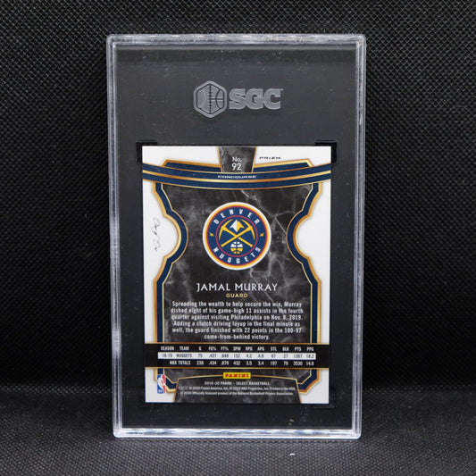 2019-20 Jamal Murray Select #92 Black Disco Prizm 1/1 One of One SGC 10 GEM MINT