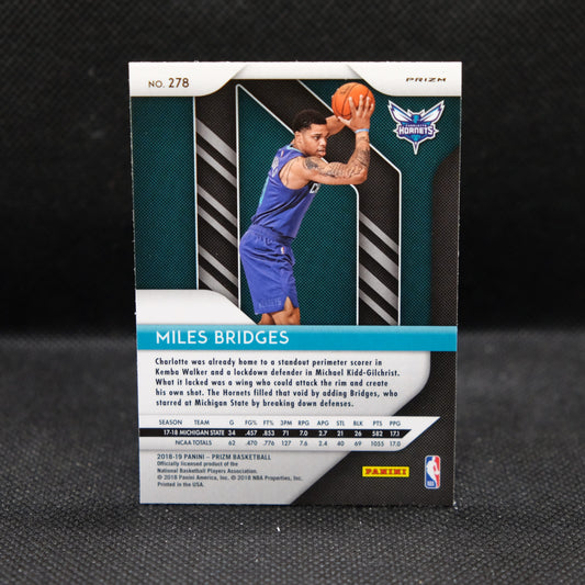 2018-19 Miles Bridges Prizm #278 Red Wave Prizm Rookie Card