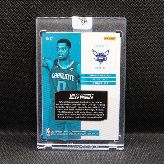2018-19 Miles Bridges Absolute #67 Encased Rookie Card