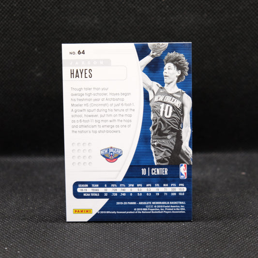 2019-20 Jaxson Hayes Absolute #64 Orange Rookie Card 75/75