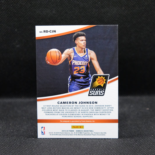 2019-20 Cameron Johnson Donruss RD-CJN Rookie Dominators Autograph /99