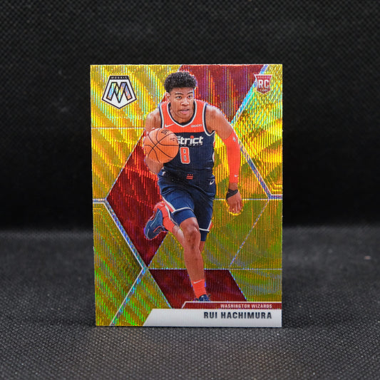 2019-20 Rui Hachimura Mosaic #231 Gold Wave Prizm Rookie Card
