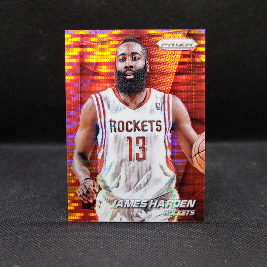 2014-15 James Harden Prizm #25 Red Pulsar Prizm 1/25