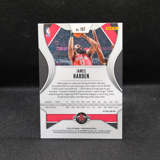 2019-20 James Harden Prizm #107 Purple Ice Prizm /149