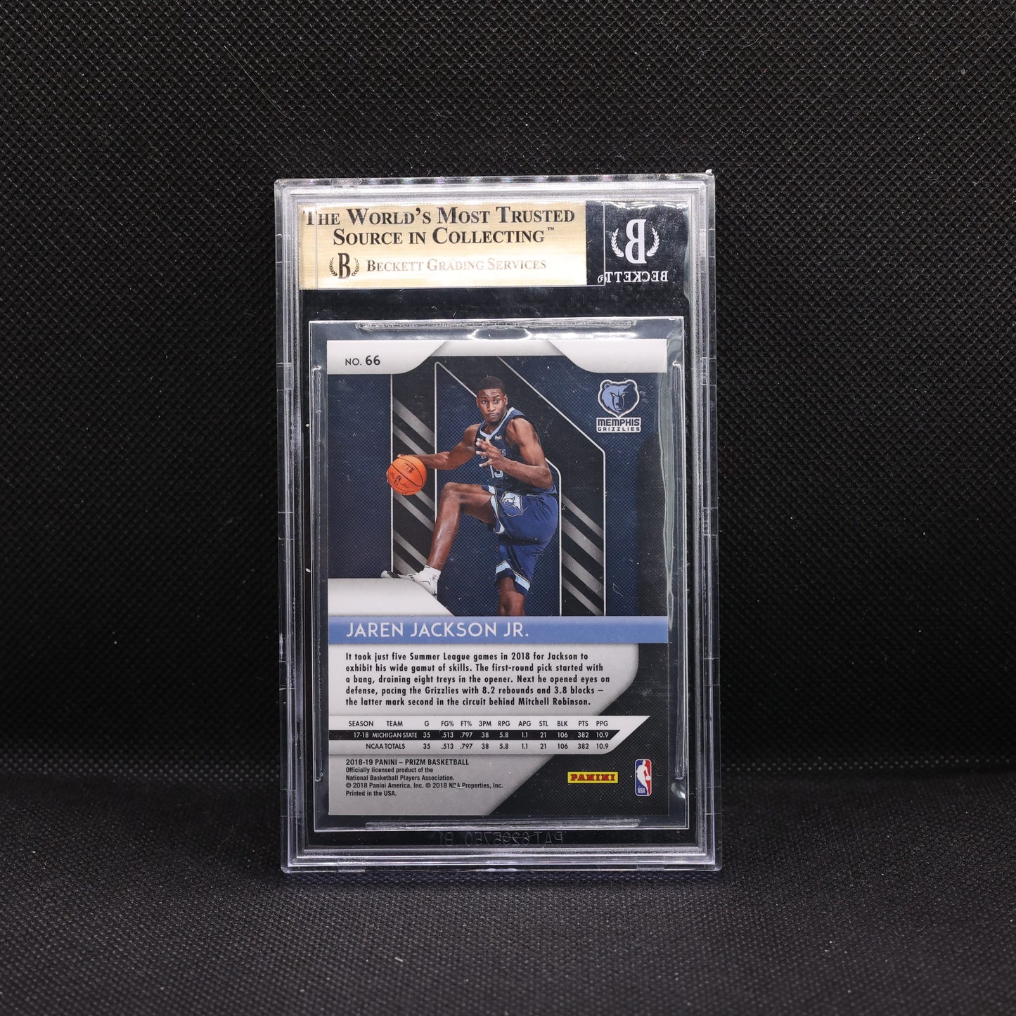 2018-19 Jaren Jackson Jr. Prizm #66 BGS 9.5 RC Rookie