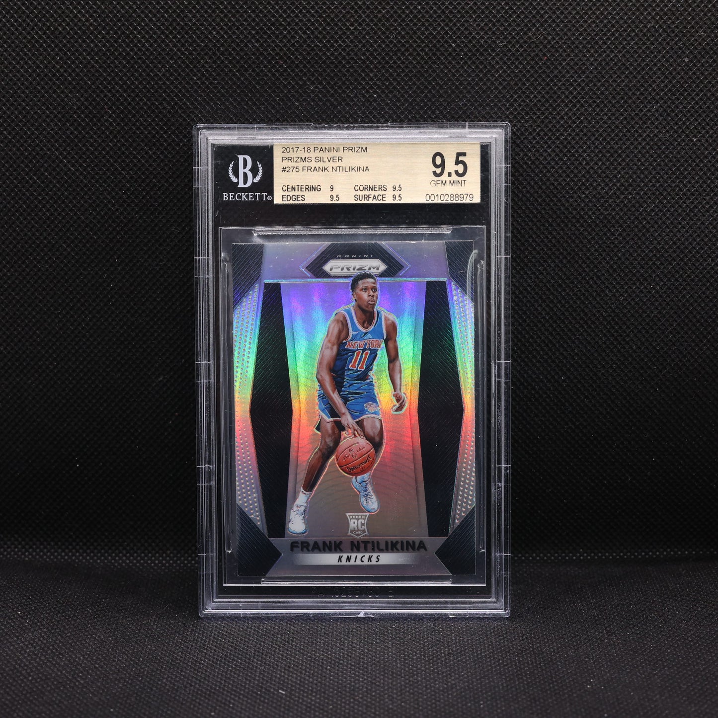 2017-18 Frank Ntilikina Prizm #275 Silver Prizm Rookie BGS 9.5